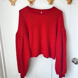 Free people cropped burnt orange sweater